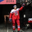 PRAGUE, CZECH REPUBLIC - MAY 8: The Czech Republic's Jaromir Jagr #68 is greeted by fans as he's about to take to the ice for preliminary round action against Austria at the 2015 IIHF Ice Hockey World Championship. (Photo by Andre Ringuette/HHOF-IIHF Images)

